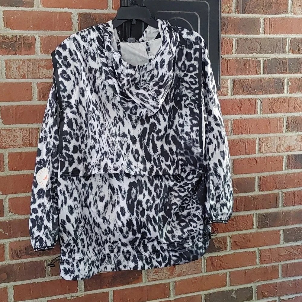 Stella McCartney Adidas True Pace Leopard Print Running Jacket Size S (1584)